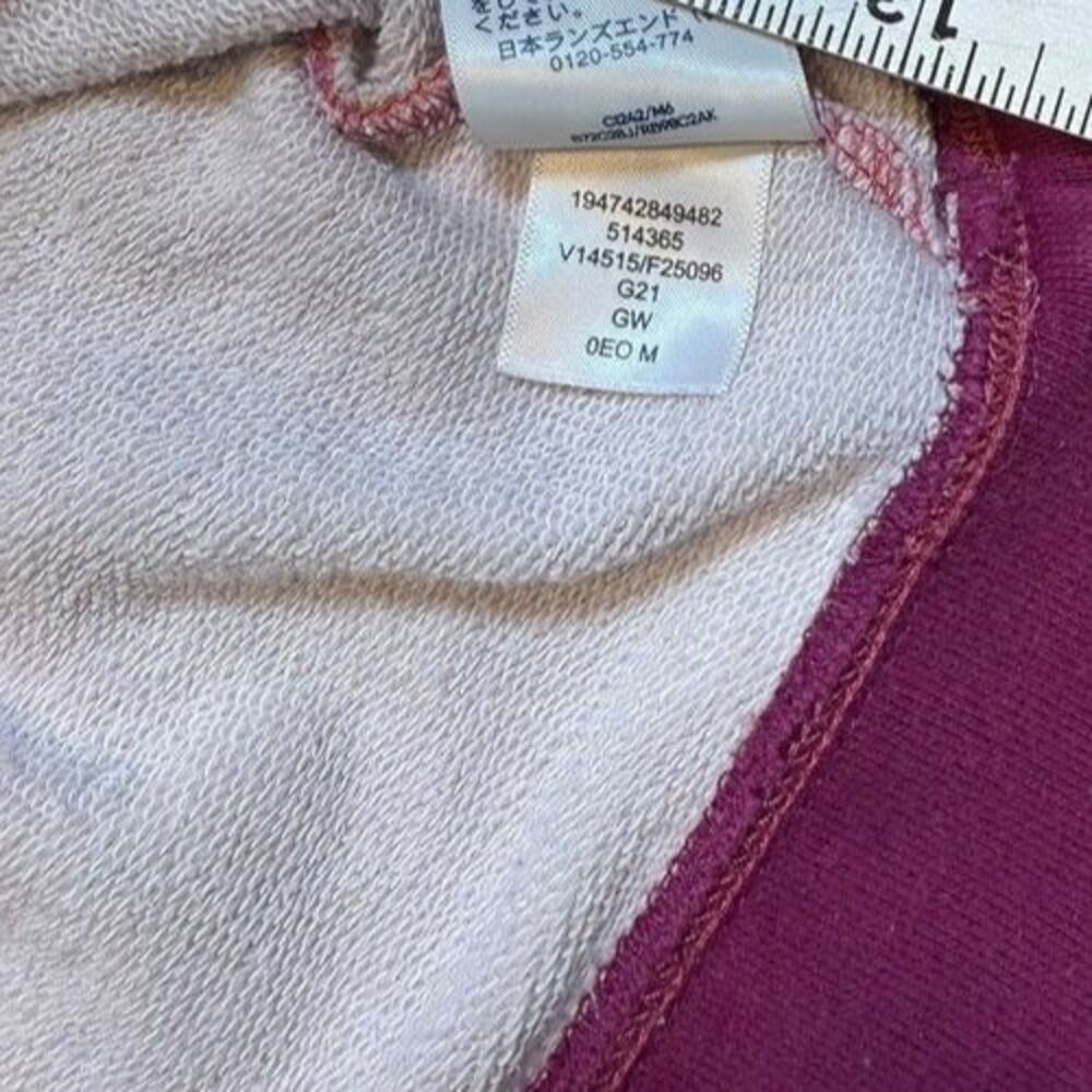 Lands End Sweater Womens Medium Sweatshirt Pull Over Crew Serious Sweats Sunset - Picture 5 of 7